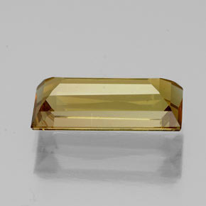 1.55캐럿 천연 골든 옐로우 투르말린, 바게트, 10.4×4.5 mm, SI