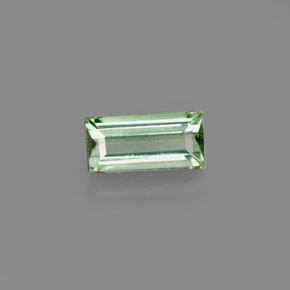 0.65캐럿 천연 그린 투르말린, 바게트, 6.8×3.3 mm, VVS-VS