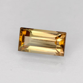 1.03캐럿 천연 골든 옐로우 투르말린, 바게트, 8×4.1 mm, VVS