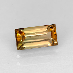 1.03캐럿 천연 골든 옐로우 투르말린, 바게트, 8×4.1 mm, VVS