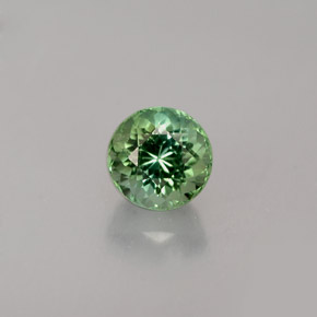 0.68캐럿 천연 그린 투르말린, 라운드 컷, 5.06 mm, VVS
