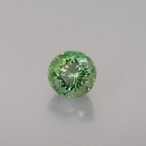0.68캐럿 천연 그린 투르말린, 라운드 컷, 5.06 mm, VVS