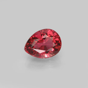 0.99캐럿 천연 로즈 핑크 투르말린, 배 모양, 6.9×5.3 mm, VVS
