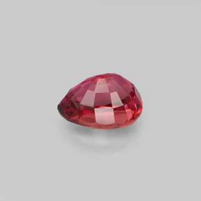 0.99캐럿 천연 로즈 핑크 투르말린, 배 모양, 6.9×5.3 mm, VVS