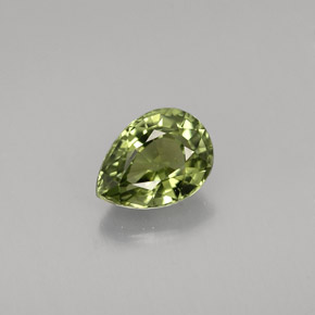 0.93캐럿 천연 그린 투르말린, 배 모양, 7.2×5.3 mm, VVS