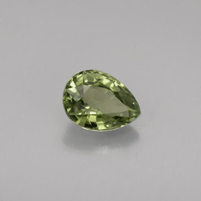0.93캐럿 천연 그린 투르말린, 배 모양, 7.2×5.3 mm, VVS