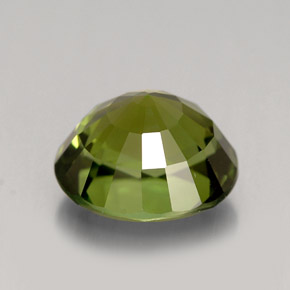 3.15캐럿 천연 그린 투르말린, 타원형 컷, 9.3×8.5 mm, VVS