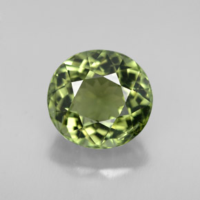 3.10캐럿 천연 그린 투르말린, 타원형 컷, 9×8.5 mm, VVS-VS