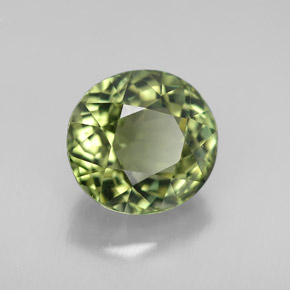 3.10캐럿 천연 그린 투르말린, 타원형 컷, 9×8.5 mm, VVS-VS