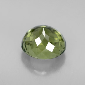 3.10캐럿 천연 그린 투르말린, 타원형 컷, 9×8.5 mm, VVS-VS