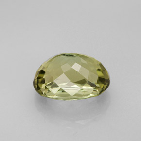 3.18캐럿 천연 노란빛 그린 투르말린, 타원형 컷, 10×7.5 mm, VVS-VS