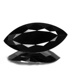 4.97캐럿 천연 검정색 투르말린, 마퀴즈, 17.2×8.2 mm, 불투명체