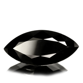 4.97캐럿 천연 검정색 투르말린, 마퀴즈, 17.2×8.2 mm, 불투명체