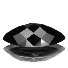 4.97캐럿 천연 검정색 투르말린, 마퀴즈, 17.2×8.2 mm, 불투명체