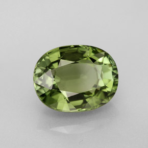 3.72캐럿 천연 그린 투르말린, 타원형 컷, 10.6×8.3 mm, VVS