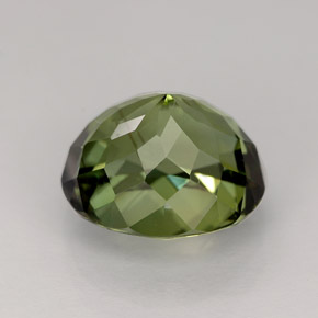 4.07캐럿 천연 그린 투르말린, 타원형 컷, 10.2×9.1 mm, VVS-VS