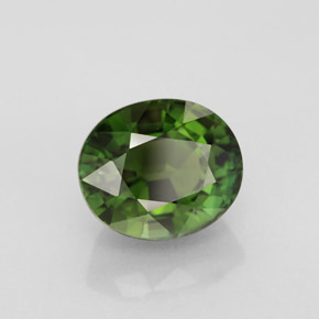 3.17캐럿 천연 그린 투르말린, 타원형 컷, 9.2×7.9 mm, VVS