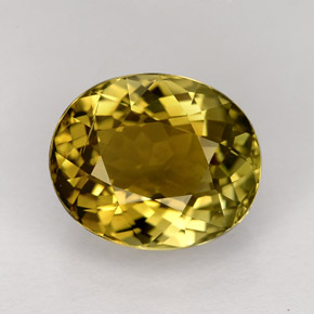 4.00캐럿 천연 녹빛 골든 투르말린, 타원형 컷, 10.7×8.9 mm, VVS-VS