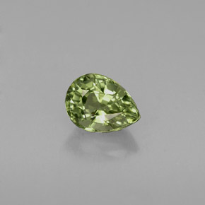 0.73캐럿 천연 그린 투르말린, 배 모양, 6.5×4.9 mm, VVS