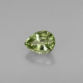 0.73캐럿 천연 그린 투르말린, 배 모양, 6.5×4.9 mm, VVS