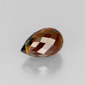 0.81캐럿 천연 멀티컬러 투르말린, 브리올레트, 6.8×4.4 mm, VS
