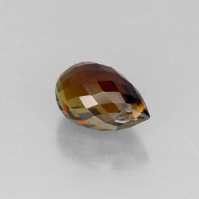 0.81캐럿 천연 멀티컬러 투르말린, 브리올레트, 6.8×4.4 mm, VS