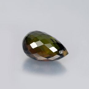 1.98캐럿 천연 멀티컬러 투르말린, 브리올레트, 8.8×5.7 mm, VS