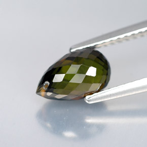 1.98캐럿 천연 멀티컬러 투르말린, 브리올레트, 8.8×5.7 mm, VS