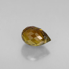 1.20캐럿 천연 녹빛 오렌지 투르말린, 브리올레트, 7.4×4.9 mm, VS-SI
