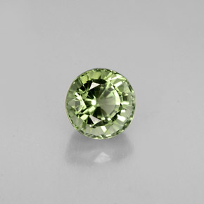 1.01캐럿 천연 그린 투르말린, 라운드 컷, 5.88 mm, VVS