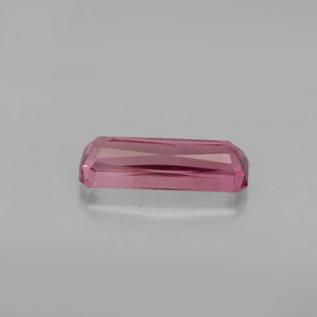 0.81캐럿 천연 퍼플 로즈 투르말린, 에메랄드 컷, 9.1×3.5 mm, VVS-VS