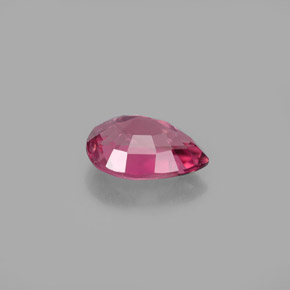 0.90캐럿 천연 레드 핑크 투르말린, 배 모양, 7.5×5.6 mm, VVS