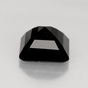 1.41캐럿 천연 검정색 투르말린, 에메랄드 컷, 6.7×6.6 mm, 불투명체