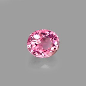 1.22캐럿 천연 핑크 투르말린, 타원형 컷, 6.7×5.8 mm, VVS-VS