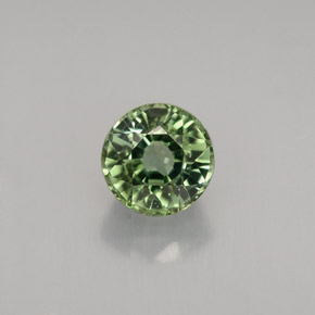 1.08캐럿 천연 그린 투르말린, 라운드 컷, 5.86 mm, VVS