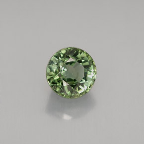 1.08캐럿 천연 그린 투르말린, 라운드 컷, 5.86 mm, VVS