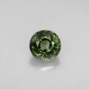1.18캐럿 천연 그린 투르말린, 라운드 컷, 6.26 mm, VVS