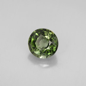 1.18캐럿 천연 그린 투르말린, 라운드 컷, 6.26 mm, VVS