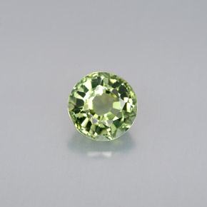 0.88캐럿 천연 그린 투르말린, 라운드 컷, 5.84 mm, VVS