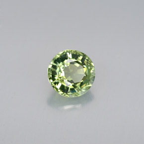 0.88캐럿 천연 그린 투르말린, 라운드 컷, 5.84 mm, VVS