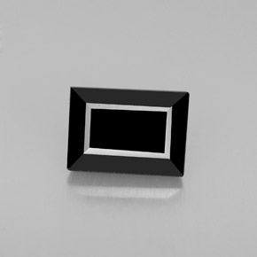 1.69캐럿 천연 검정색 투르말린, 바게트, 7.9×5.6 mm, 불투명체