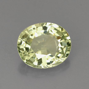 1.16캐럿 천연 라이트 그린 투르말린, 타원형 컷, 7.4×6.2 mm, IF