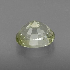 1.15캐럿 천연 Light Golden Green 투르말린, 타원형 컷, 7×5.3 mm, IF