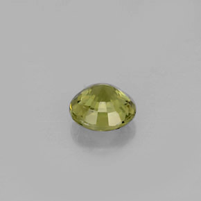 0.75캐럿 천연 노란빛 그린 투르말린, 라운드 컷, 5.74 mm, VVS-VS