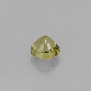 0.86캐럿 천연 골든 그린 투르말린, 라운드 컷, 5.63 mm, VVS