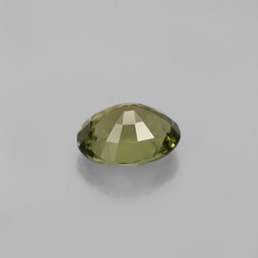 0.91캐럿 천연 골든 그린 투르말린, 타원형 컷, 7×5.3 mm, VVS