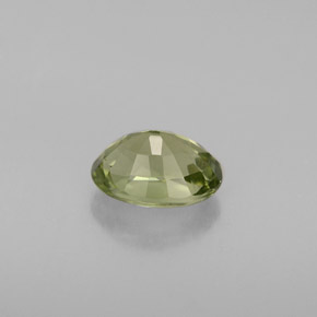 0.95캐럿 천연 노란빛 그린 투르말린, 타원형 컷, 7.1×5.2 mm, VVS