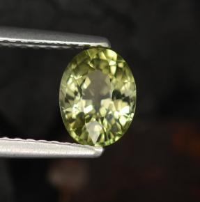 0.96캐럿 천연 그린 투르말린, 타원형 컷, 7×5.3 mm, VVS