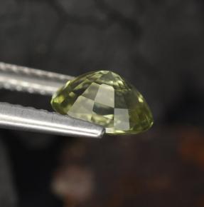 0.96캐럿 천연 그린 투르말린, 타원형 컷, 7×5.3 mm, VVS