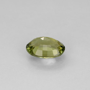 0.88캐럿 천연 골든 그린 투르말린, 타원형 컷, 7.2×5.4 mm, VVS-VS